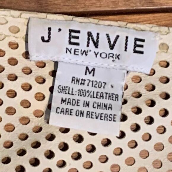 J'Envie leather jacket, textural, unconstructed, layering piece, EUC, women's M - Picture 3 of 16